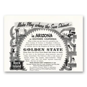 1953 Rock Island Lines Print Ad | Sun Shines