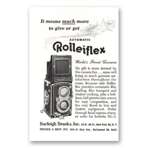 1953 Rolleiflex Camera Print Ad | Much More