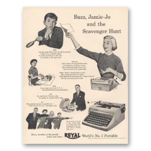1953 Royal Typewriter Print Ad | Buzz Jamie