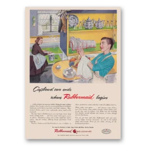 1953 Rubbermaid Housewares Print Ad | Cupboard Care