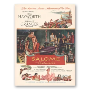 1953 Salome Movie Promo Print Ad | Rita Hayworth