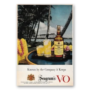 1953 Seagrams VO Whisky Print Ad | Known By Company