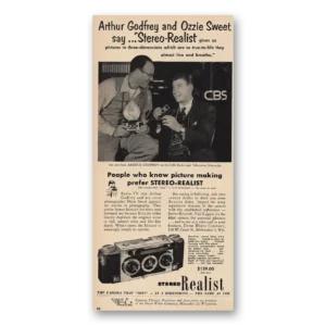 1953 Stereo Realist Camera Print Ad | Ozzie Sweet