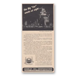 1953 Sunray Oil Print Ad | Big Cat