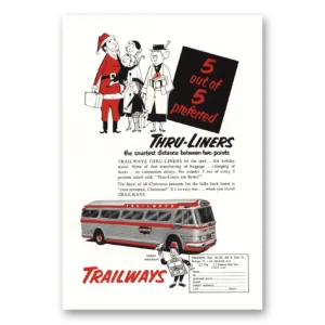 1953 Trailways Print Ad | Christmas