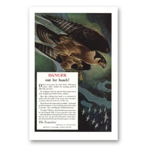 1953 Travelers Insurance Print Ad | Falco Peregrinus