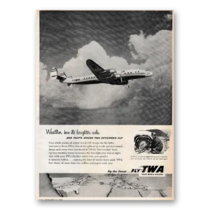 1953 TWA Airlines Print Ad | Brighter Side