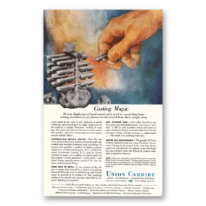 1953 Union Carbide Print Ad | Casting Magic