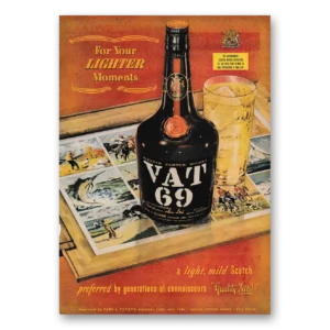 1953 VAT69 Print Ad | Lighter Moments