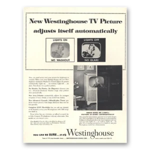 1953 Westinghouse Television Print Ad | Automatically