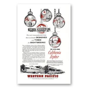 1953 California Zephyr Print Ad | Vista Dome