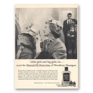 1953 Woodbury Shampoo Print Ad | Little Girls
