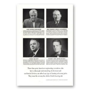 1953 Zenith Hearing Aid Print Ad | Engineering