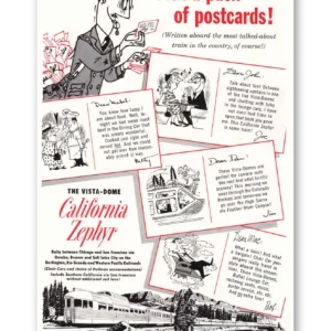 1953 California Zephyr Print Ad | Western Pacific