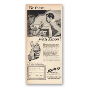 1953 Zippo Lighter Print Ad | Be There
