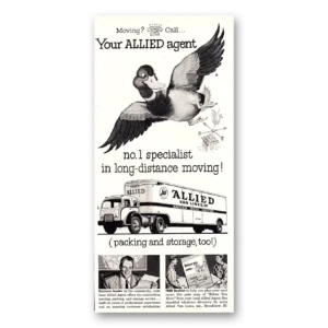 1954 Allied Van Lines Print Ad | Call Allied Agent
