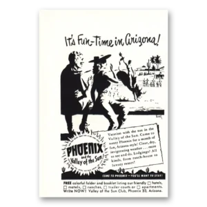 1954 Phoenix Arizona Print Ad | Bull Rider