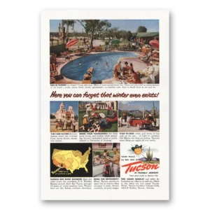 1954 Tucson Arizona Print Ad | San Xavier