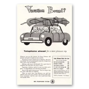 1954 Bell Telephone Print Ad | Vacation Bound
