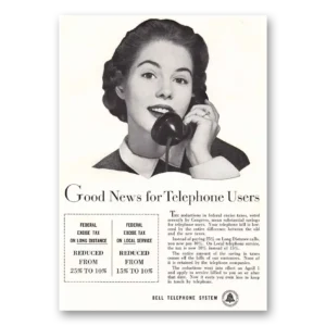 1954 Bell Telephone Print Ad | Good News