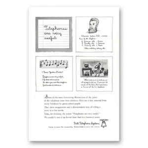 1954 Bell Telephone Print Ad | Childrens Illustrations