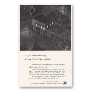1954 Bell Telephone Print Ad | Light Forever Burning