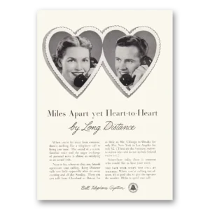1954 Bell Telephone Print Ad | Miles Apart