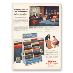 1954 Bigelow Carpet Print Ad | Best Cotton Carpets