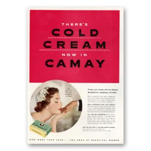 1954 Camay Soap Print Ad | Cold Cream