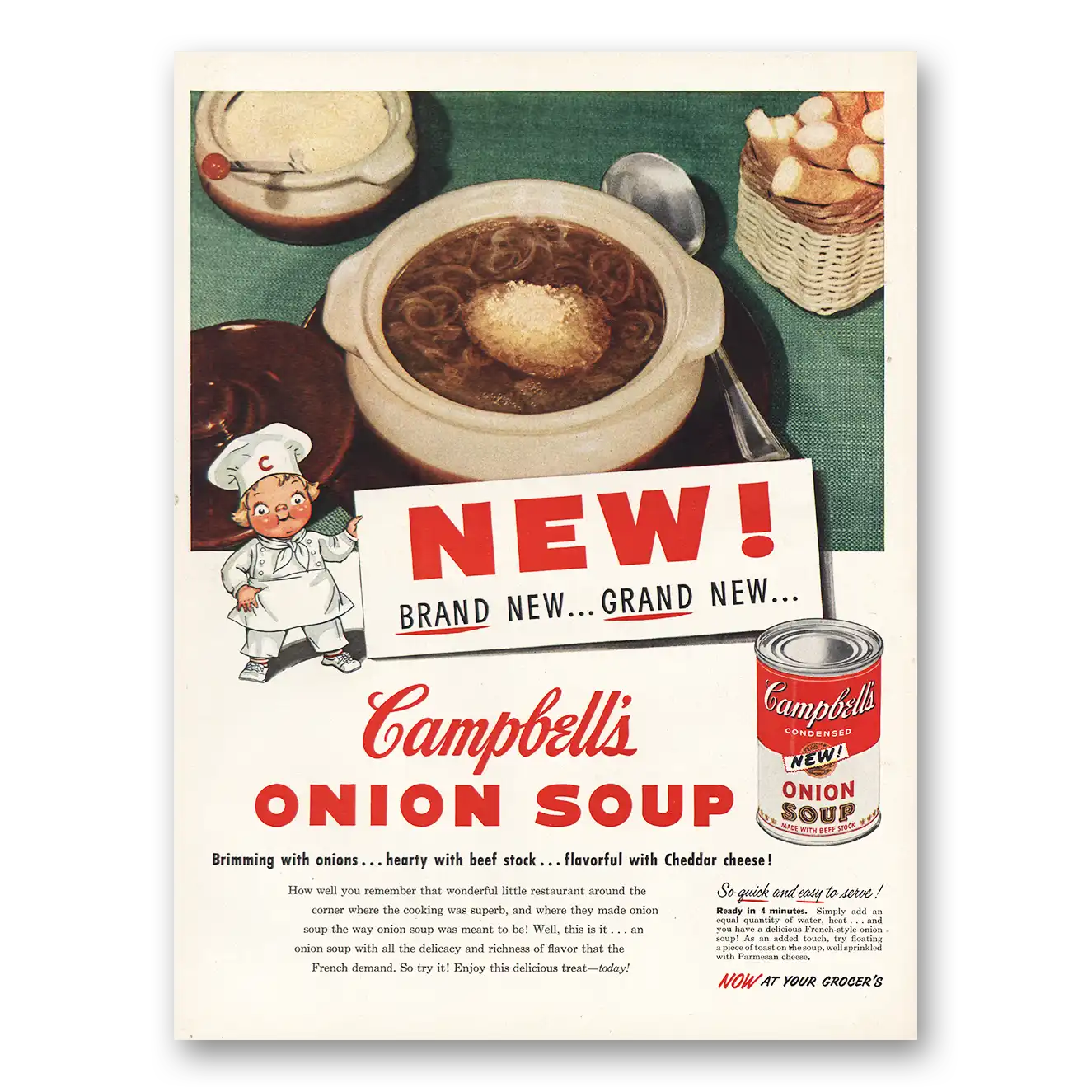 1954 Campbells Soup Print Ad | Brand Grand New