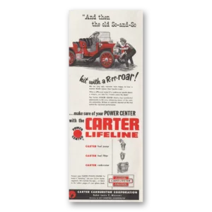 1954 Carter Carburetor Print Ad | Old So So
