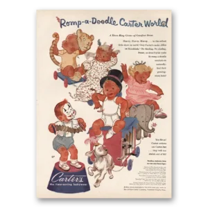 1954 Carters Clothing Print Ad | Romp A Doodle
