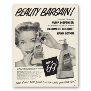 1954 Cashmere Print Ad | Beauty Bargain