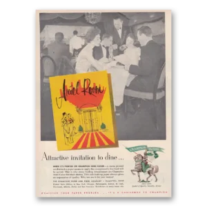 1954 Champion Papers Print Ad | Ariel Room