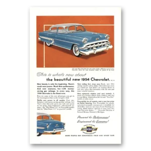 1954 Chevrolet Bel Air Print Ad | Beautiful