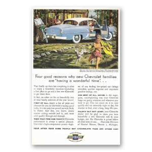 1954 Chevrolet Delray Coupe Print Ad | Four Good Reasons