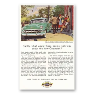 1954 Chevrolet Bel Air Print Ad | People Really Say