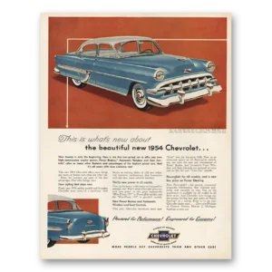 1954 Chevrolet Bel Air Print Ad | Beautiful New