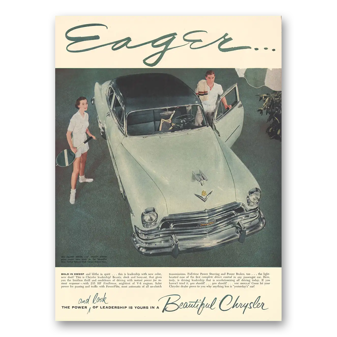 1954 Chrysler Print Ad | Eager Bold