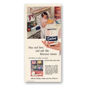 1954 Delsey Toilet Tissue Print Ad | Fine And Firm