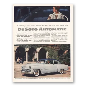 1954 DeSoto Print Ad | A Beauty Desoto Automatic
