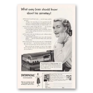 1954 Dictaphone Print Ad | Every Boss