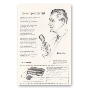 1954 Dictaphone Print Ad | Artist Bouche