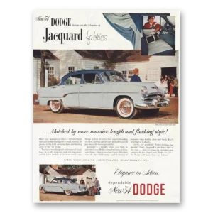 1954 Dodge Print Ad | Jacquard Fabrics