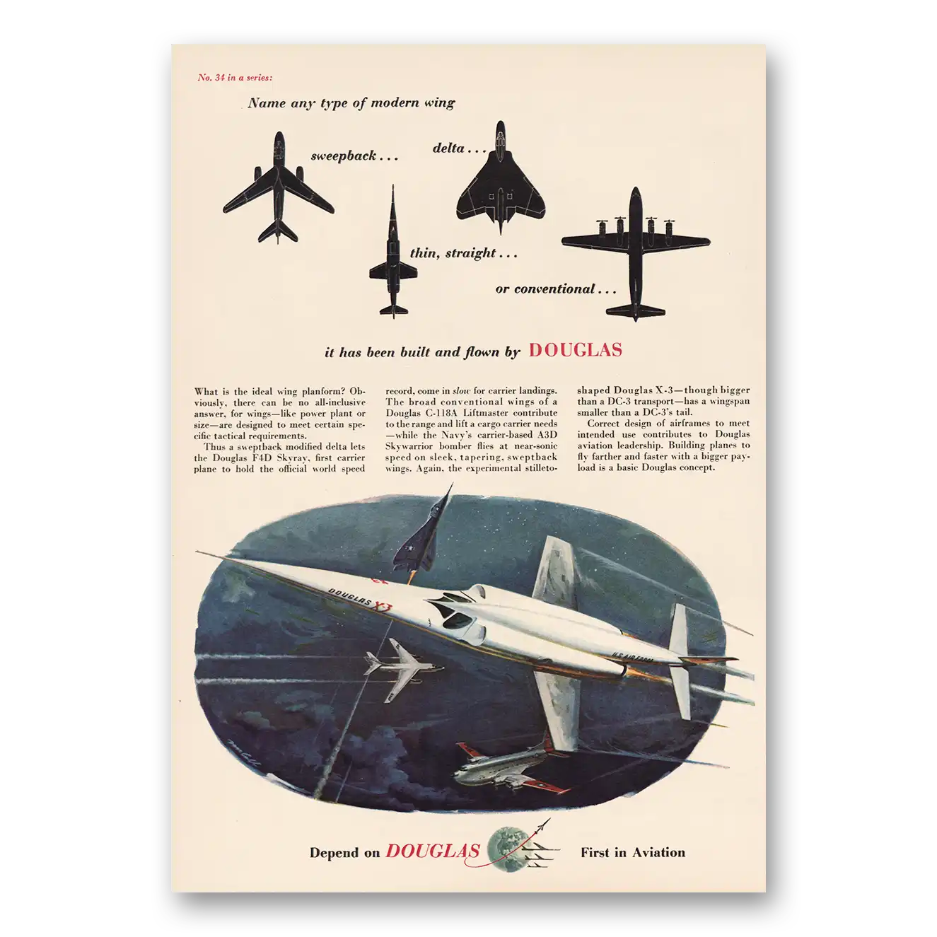 1954 Douglas Print Ad | Modern Wing