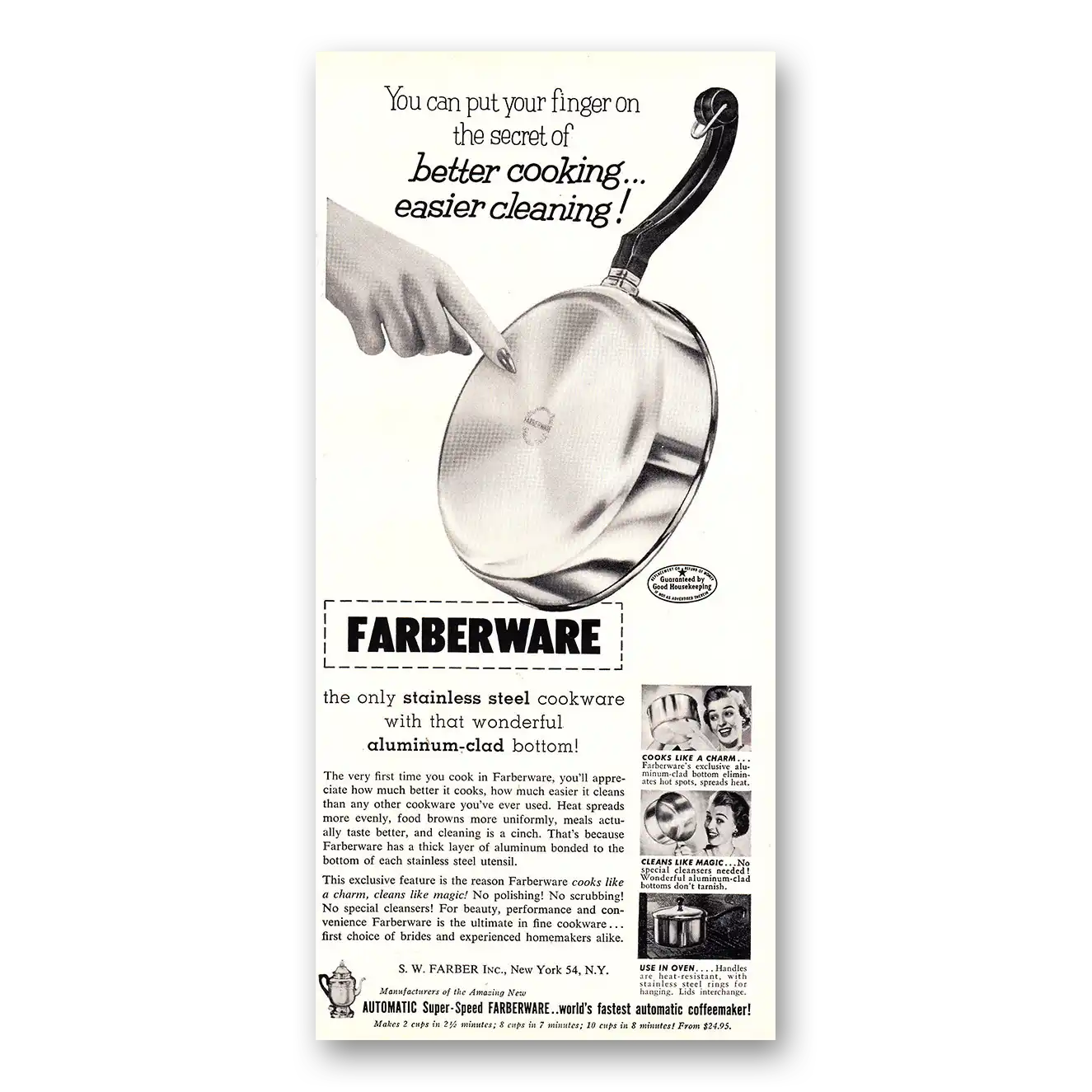 1954 Farberware Print Ad | Better Cooking