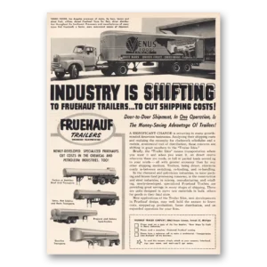 1954 Fruehauf Trailer Print Ad | Venus Foods