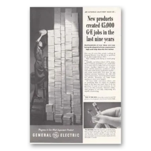 1954 General Electric Print Ad | 45000 Jobs
