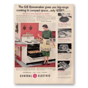 1954 General Electric Range Print Ad | Ge Spacemaker