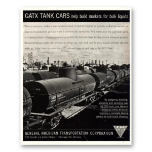 1954 General American Transportation GATX Print Ad | Tank Cars